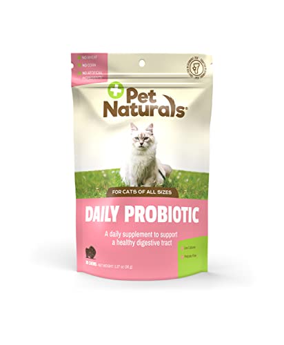 Pet natürlichen 's of Vermont Täglicher Probiotic für Katzen, Verdauungs Nahrungsergänzungsmittel, 30 Bite Soft Chews Spielzeug von Pet Naturals