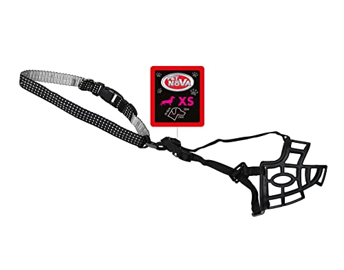 Kugantel Kunststoff Elastische Schnauze 23cm Plus Halsband 1.5cm: 24-42cm, Muzzle-Collar-XS von Pet Nova