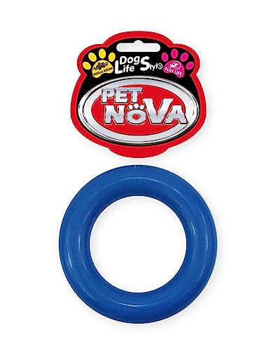 Pet Nova Hundespielzeug - Ringo 9cm blau, Aroma Vanille, RUB-RING9-BL von Pet Nova
