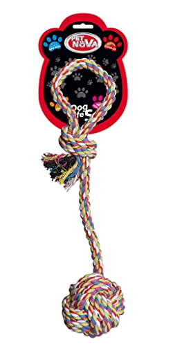 Pet Nova Schnurball 9x50cm - Superdental - Beißring Zähne putzen - Gewicht 280-300g, ROPE-BALLONROPE-9CM von Pet Nova