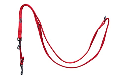 Verstellbare Nylon-Leine mit Neopren Futter 2,0cm x 240cm,rot, L-NEO-Adjust-RED-L von Pet Nova