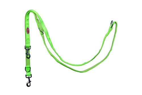 Verstellbare Nylon-Leine mit Neopren Futter 2,5cm x 240cm,hellgrün, L-NEO-Adjust-LightGreen-XL von Pet Nova