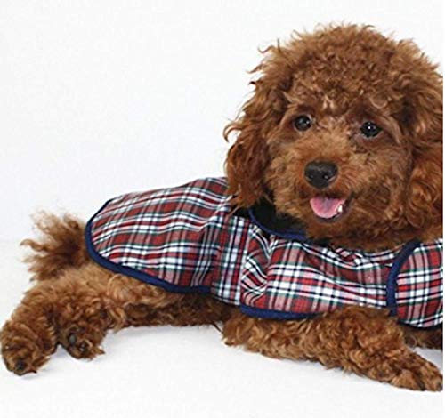 Pet Palace® Hunde-Regenmantel mit Schottenkaro-Muster, Größe L von Pet Palace
