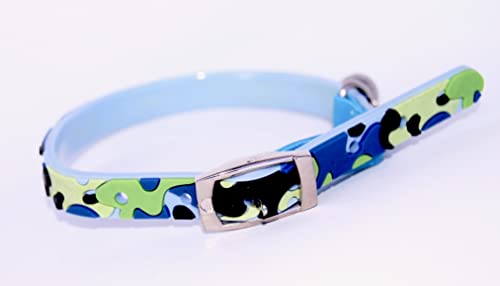 Pet Palace Mehrfarbiges Sicherheitskatzenhalsband für Pusses mit Kunst im Herzen (blau) von Pet Palace