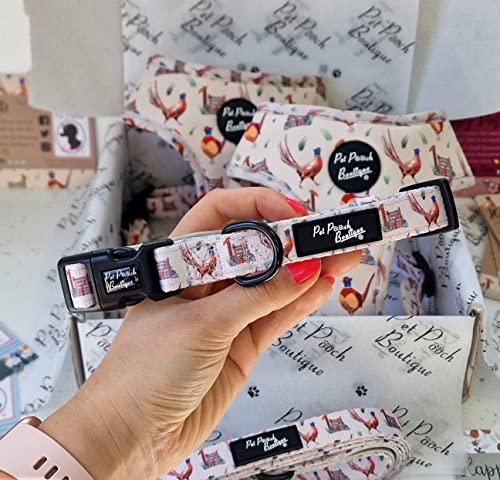 Country Pheasant Hundehalsband, Größe XS von Pet Pooch Boutique