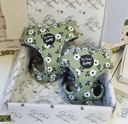 Green Meadow Daisy Hundegeschirr M Green Meadow Daisy Hundegeschirr M von Pet Pooch Boutique