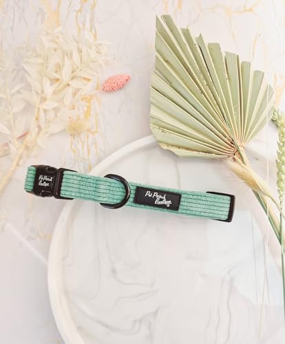Hundehalsband aus Kordel, Größe M, Salbeigrün Hundehalsband aus Kordel, Größe M, Salbeigrün von Pet Pooch Boutique