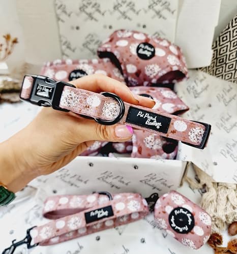 Hundehalsband mit Kürbis-Leopardenmuster, Größe M Hundehalsband mit Kürbis-Leopardenmuster, Größe M von Pet Pooch Boutique