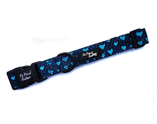 Pet Pooch Boutique Hundehalsband, Khaki, Leopardenmuster, 200 g, Größe L, Khaki/Mehrfarbig von Pet Pooch Boutique