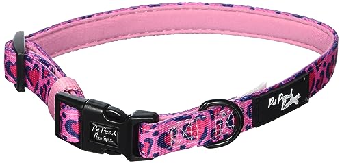 Pet Pooch Boutique Hundehalsband, Leoparden-Herzen, Größe S, 0,3 kg, Pink Pet Pooch Boutique Hundehalsband, Leoparden-Herzen, Größe S, 0,3 kg, Pink von Pet Pooch Boutique