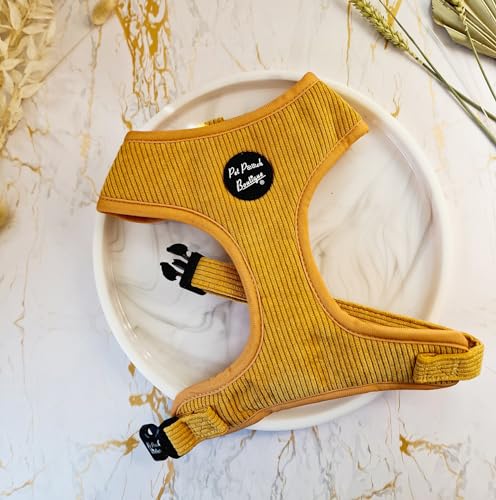 Senfgelb Cord Hundegeschirr M Senfgelb Cord Hundegeschirr M von Pet Pooch Boutique