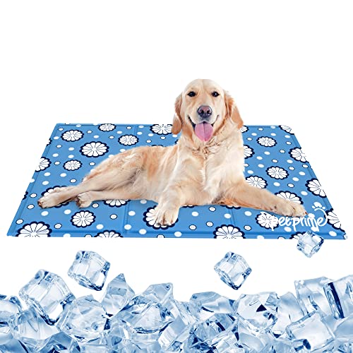 Pet Prime Hundekühlmatten 50x40cm, Kühlmatte für Hunde, Haustierkühlmatte für Kisten, Hundehütten und Betten für heiße Sommertage (90x60cm) von Pet Prime