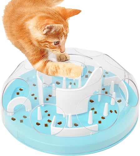 Pet Prime Fummelbrett für Katzen, Katzenspielzeug Intelligenz, intelligenzspielzeug für Katzen - Blau von Pet Prime
