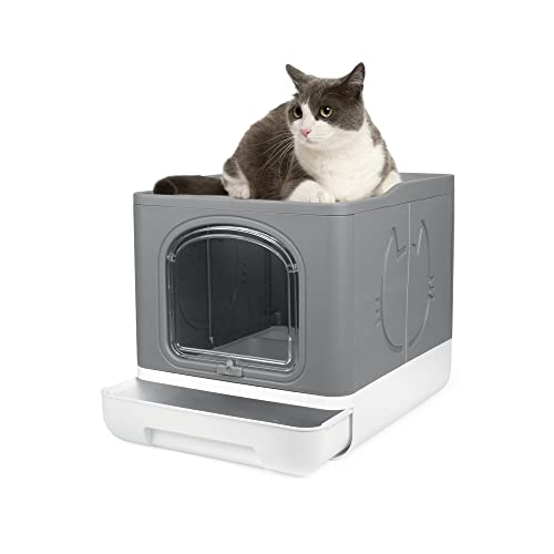 Pet Prime Katzentoilette mit Deckel für Katzen im Innenbereich, mit Schublade, Typ für einfache Reinigung, Anti-Spritzen, geschlossene Katzentoilette, inkl. Katzenstreuschaufel Pet Prime Katzentoilette mit Deckel für Katzen im Innenbereich, mit Schublade, Typ für einfache Reinigung, Anti-Spritzen, geschlossene Katzentoilette, inkl. Katzenstreuschaufel von Pet Prime