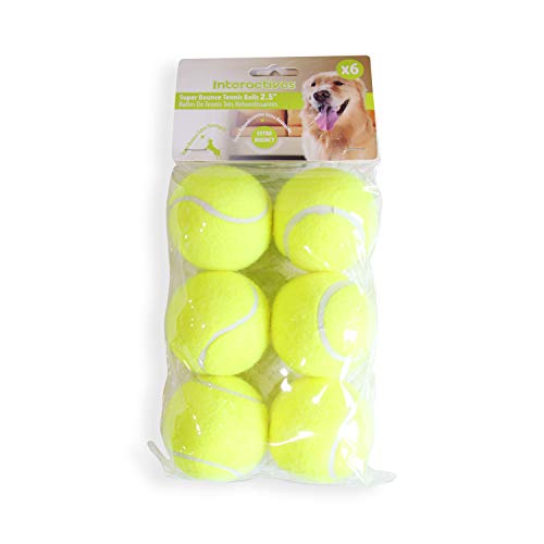 Pet Prime Tennisball für Hunde, 6 Stück, 6,3 cm, Mini-Tennisball für automatischen Ballwerfer von Pet Prime