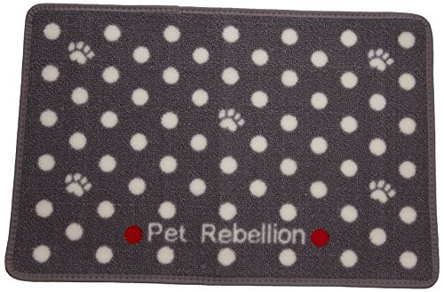 Pet Rebellion 8691341335481 Gepunktete Futter Matte, Grau von Pet Rebellion