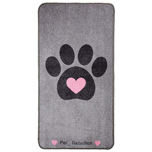 Pet Rebellion Big Paws Fußmatte, Herz, 57 x 110 cm, Grau Pet Rebellion Big Paws Fußmatte, Herz, 57 x 110 cm, Grau von Pet Rebellion