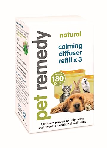 Pet Remedy Natural Calming Diffuser Nachfüllpack 40ml 3er Pack (6 Monate Vorrat) von Pet Remedy