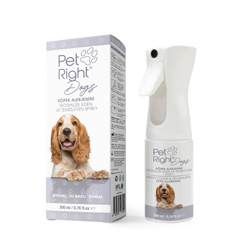 Pet Right Hundeallergen Neutralisierungsspray für den Menschen, Frei von Duftstoffen, Sicher auf Textilien, Reiniger für Mehrere Oberflächen und Linderung von Allergien, Vielseitig Einsetzbar, 200 ml Pet Right Hundeallergen Neutralisierungsspray für den Menschen, Frei von Duftstoffen, Sicher auf Textilien, Reiniger für Mehrere Oberflächen und Linderung von Allergien, Vielseitig Einsetzbar, 200 ml von Pet Right