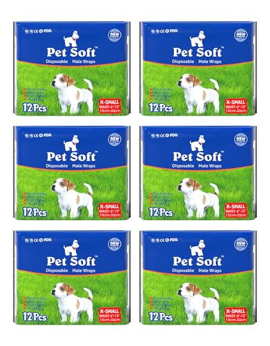 Pet Soft 12 Pack Disposable Dog Diapers Super Absorbent Diapers for Dogs and Cats von Pet Soft