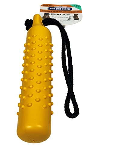 Pet Store The Gorilla Tuff Schwimmender Trainingsdummy für Wurf- und Apportierspiele an Land und im Wasser, gesunde Bewegung für Ihren Hund, Kaisergelb von The Pet Store