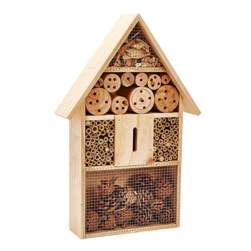 Pet Ting Insektenhotel aus Holz, Biene, Schmetterling, Marienkäfer, großes Holzhaus, 48 cm Pet Ting Insektenhotel aus Holz, Biene, Schmetterling, Marienkäfer, großes Holzhaus, 48 cm von Pet Ting