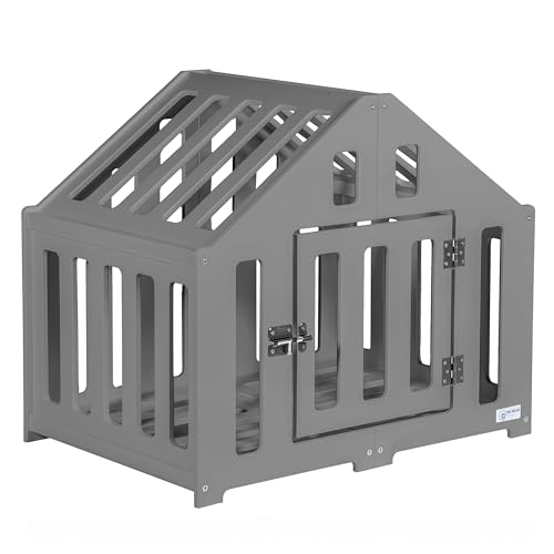 Pet World Design Hundehütte aus Holz, Hundekäfig Verschließbar, Tierhaus, Hundelaufstall, Hundehaus, Haustierbox, Hund, Katze, Indoor, Graphit Pet World Design Hundehütte aus Holz, Hundekäfig Verschließbar, Tierhaus, Hundelaufstall, Hundehaus, Haustierbox, Hund, Katze, Indoor, Graphit von Pet World Design
