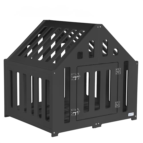 Pet World Design Hundehütte aus Holz, Hundekäfig Verschließbar, Tierhaus, Hundelaufstall, Hundehaus, Haustierbox, Hund, Katze, Indoor, Schwarz Pet World Design Hundehütte aus Holz, Hundekäfig Verschließbar, Tierhaus, Hundelaufstall, Hundehaus, Haustierbox, Hund, Katze, Indoor, Schwarz von Pet World Design