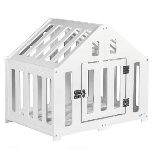 Pet World Design Hundehütte aus Holz, Hundekäfig Verschließbar, Tierhaus, Hundelaufstall, Hundehaus, Haustierbox, Hund, Katze, Indoor, Weiß Pet World Design Hundehütte aus Holz, Hundekäfig Verschließbar, Tierhaus, Hundelaufstall, Hundehaus, Haustierbox, Hund, Katze, Indoor, Weiß von Pet World Design