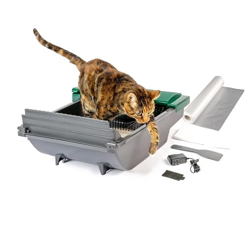 Pet Zone Smart Scoop Automatische Katzentoilette, Vorteilspack, selbstreinigende Katzentoilette, kein teures Nachfüllen, große Katzentoilette, leicht zu reinigen, funktioniert mit klumpendem Pet Zone Smart Scoop Automatische Katzentoilette, Vorteilspack, selbstreinigende Katzentoilette, kein teures Nachfüllen, große Katzentoilette, leicht zu reinigen, funktioniert mit klumpendem von Pet Zone