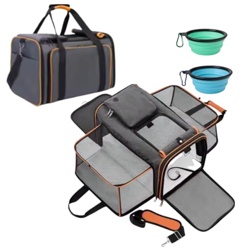 Pet's Hub Place, Transportbox für kleine Hunde, Tasche, Maximales Gewicht 7 kg, faltbar, 31 x 31 x 48 cm, erweiterbar um 75 cm, wasserdicht, innen gepolstert, Verwendung im Innen- und Außenbereich Pet's Hub Place, Transportbox für kleine Hunde, Tasche, Maximales Gewicht 7 kg, faltbar, 31 x 31 x 48 cm, erweiterbar um 75 cm, wasserdicht, innen gepolstert, Verwendung im Innen- und Außenbereich von Pet's Hub Place