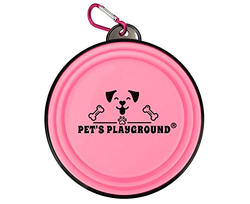 Pet's Playground Reisenapf für Hunde, 350 ml, Rosa von Pet's Playground