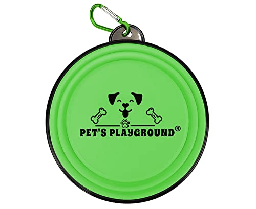 Pet's Playground Reisenapf für Hunde (1 Liter, grün) von Pet's Playground