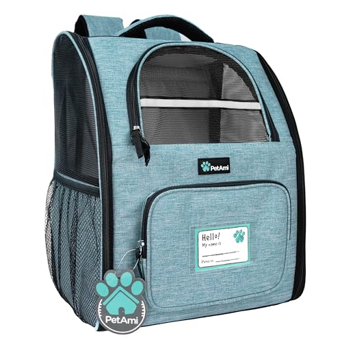 PetAmi Deluxe Haustiertragetasche für kleine Katzen und Hunde, Welpen,verstärkter Rahmen, belüftetes Design, zweiseitiger Eingang, Sicherheitskissen Rückenstütze, Wandern, Outdoor (Meerblau) PetAmi Deluxe Haustiertragetasche für kleine Katzen und Hunde, Welpen,verstärkter Rahmen, belüftetes Design, zweiseitiger Eingang, Sicherheitskissen Rückenstütze, Wandern, Outdoor (Meerblau) von PetAmi