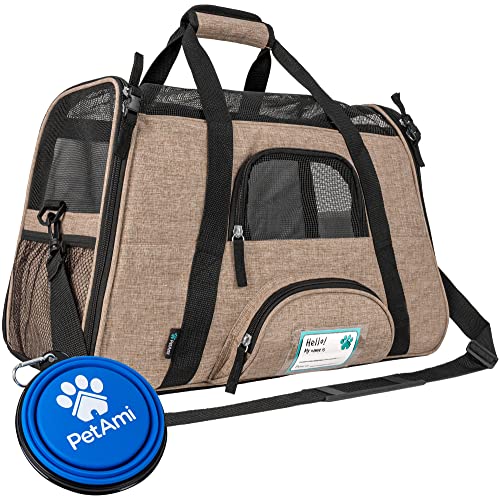 PetAmi Premium Fluggesellschaften zugelassene weiche HaustierReisetasche | belüftetes, Komfortables Design mit Sicherheitsfunktionen | ideal für kleine bis mittelgroße Katzen, Hunde und Haustiere PetAmi Premium Fluggesellschaften zugelassene weiche HaustierReisetasche | belüftetes, Komfortables Design mit Sicherheitsfunktionen | ideal für kleine bis mittelgroße Katzen, Hunde und Haustiere von PetAmi
