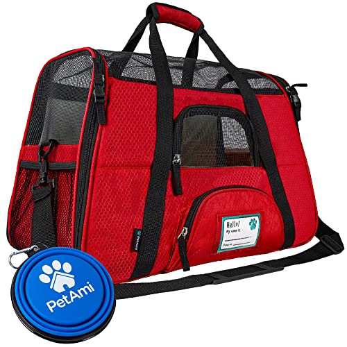 PetAmi Premium Fluggesellschaften zugelassene weiche Reisetasche für Haustiere,ideal für kleine bis mittelgroße Katzen, Hunde und Haustiere, Komfortables Design mit Sicherheitsfunktionen (groß, rot) PetAmi Premium Fluggesellschaften zugelassene weiche Reisetasche für Haustiere,ideal für kleine bis mittelgroße Katzen, Hunde und Haustiere, Komfortables Design mit Sicherheitsfunktionen (groß, rot) von PetAmi