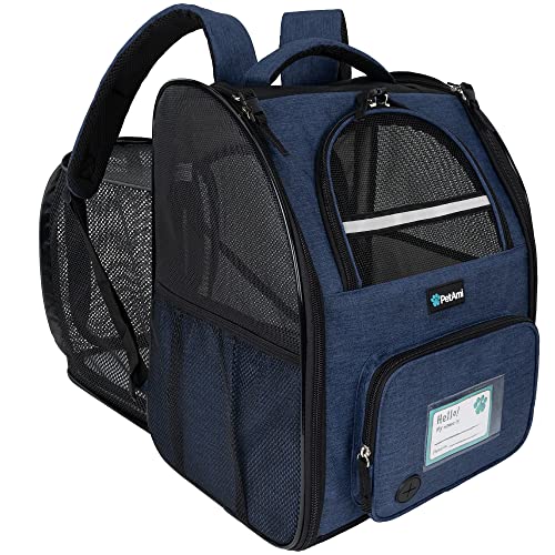 PetAmi Rucksack für Hunde und Katzen, erweiterbarer Rucksack für Haustiere, Wandern, kleine mittelgroße Hunde, Welpen, große Katzen, Tragerucksack, 8.2 kg, Marineblau PetAmi Rucksack für Hunde und Katzen, erweiterbarer Rucksack für Haustiere, Wandern, kleine mittelgroße Hunde, Welpen, große Katzen, Tragerucksack, 8.2 kg, Marineblau von PetAmi