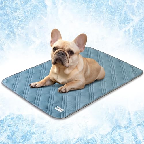 PetAmi Wasserdichte Kühlmatte für Hunde, hochwertige Haustier-Kühldecke für Bettkäfige, rutschfeste Hunde-Kühlunterlage zum Schlafen, Q-MAX kleine/mittelgroße Sofa-Couchbezug-Matte für Katze, von PetAmi