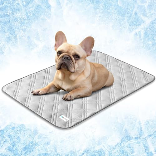 PetAmi Wasserdichte Kühlmatte für Hunde, hochwertige Haustier-Kühldecke für Bettkäfige, rutschfeste Hunde-Kühlunterlage zum Schlafen, Q-MAX kleine/mittelgroße Sofa-Couchbezug-Matte für Katze, von PetAmi