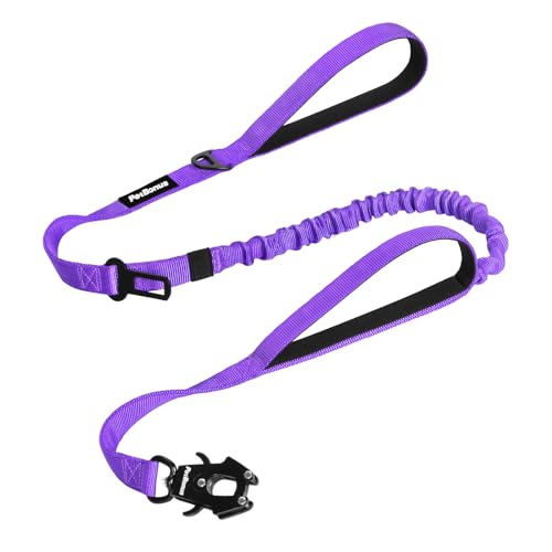 PetBonus 5FT Heavy Duty Bungee Hundeleine mit Schnellverschluss Metall Clip (Lila) von PetBonus