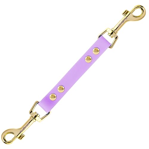 PetBonus Hundehalsband Clips, Wetterfeste Sicherungsband für Hundegeschirr, Robuste doppelendiger Leinenverbinder (Lila) von PetBonus