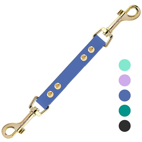 PetBonus Hundehalsband Clips, Wetterfeste Sicherungsband für Hundegeschirr, Robuste doppelendiger Leinenverbinder (Blau) von PetBonus