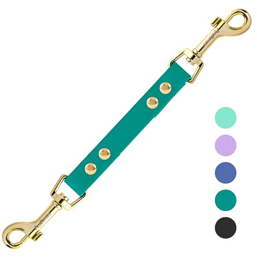 PetBonus Hundehalsband Clips, Wetterfeste Sicherungsband für Hundegeschirr, Robuste doppelendiger Leinenverbinder (Grün) von PetBonus