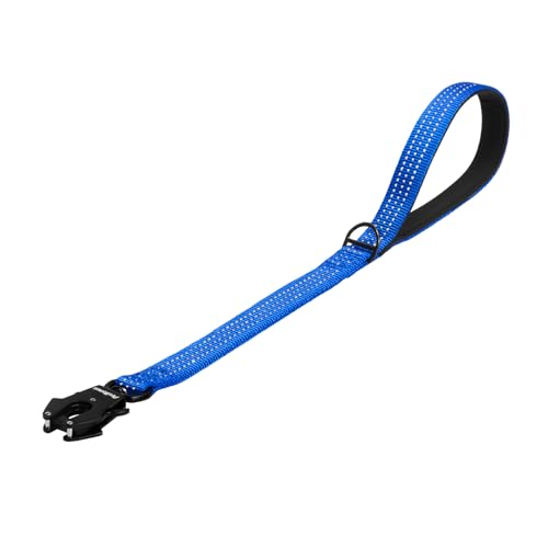 PetBonus Robuste Kurze Hundeleine 60cm, Nylon Kurzführer mit Schnellverschluss, gepolstertem Griff, Reflektierende Trainingsleine für große mittlere Hunde (Dunkelblau) von PetBonus