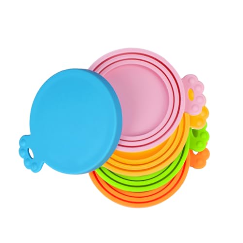 PetBonus Tierfutter-Dosendeckel Katzenfutter, Silikon Deckel für Hunde und Katzen Dosen, 3 in 1 Universal Dosendeckel für Katzenfutter Hundefutter, BPA-frei, spülmaschinenfest (5er Pack) von PetBonus