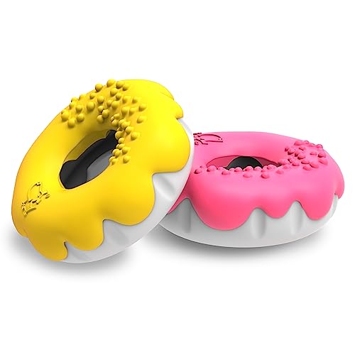 PetBuds Donut 2No Indestructible Dog Toys-Tough Durable Rubber Dog Chew Toy for Aggressive Chewers, Strong Dog Toothbrush Toy, Puzzle Treat Dispenser Langeweile Toy, Chew Toys for small medium large dogs PetBuds Donut 2No Indestructible Dog Toys-Tough Durable Rubber Dog Chew Toy for Aggressive Chewers, Strong Dog Toothbrush Toy, Puzzle Treat Dispenser Langeweile Toy, Chew Toys for small medium large dogs von PetBuds