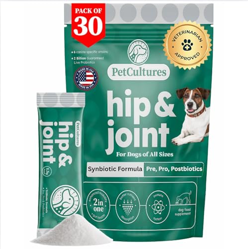 PetCultures Ergänzungsfuttermittel für Hüfte & Gelenk für Hunde, Ergänzungsmittel für Gelenke mit Chondroitin & Glucosamin, Hüft- und Gelenkzusatz für Hunde (Pro-Gelenke) von PetCultures