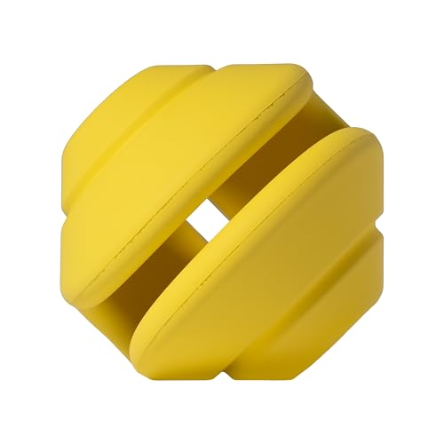 PetDreamHouse Chewtastic Geometrics Fillables Geo-Spherix-Ball, Naturkautschuk, Gelb von PetDreamHouse