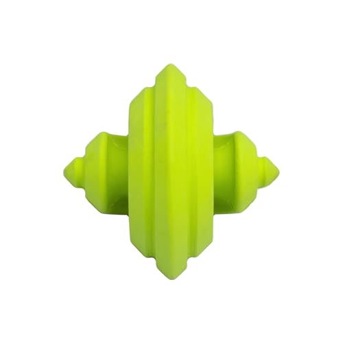 PetDreamHouse Chewtastic Geometrics Moderate Naturkautschuk Anreicherung Hundespielzeug Geo-Gem Grün, fesselnd rollend und unvorhersehbare Sprungkraft, Spaß beim Kauen und Apportieren von PetDreamHouse