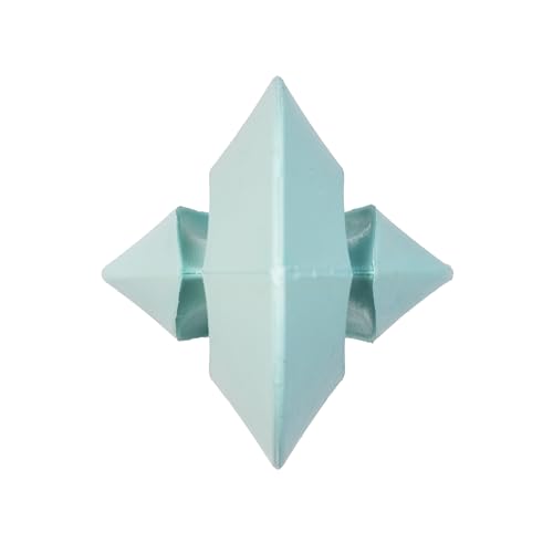 PetDreamHouse Chewtastic Geometrics Sanftes interaktives Spielzeug aus Naturkautschuk, Geo-Duo, Mintgrün von PetDreamHouse